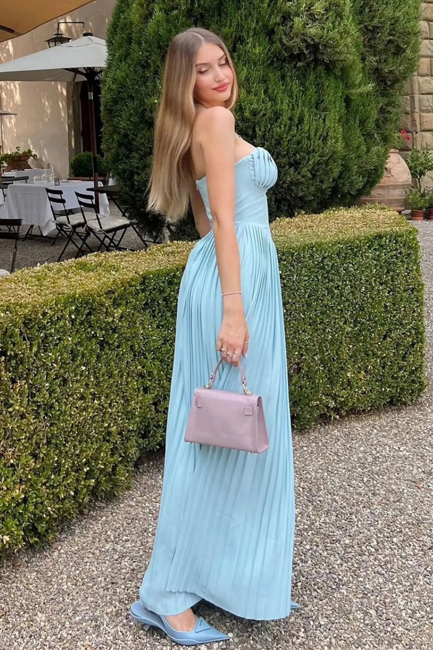 Evie -Strapless Maxi Dress Olivia The Label