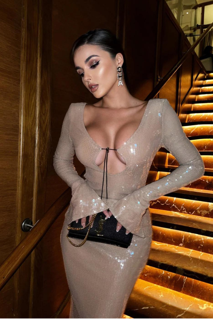 Bondella - Sequins Midi Dress Olivia The Label