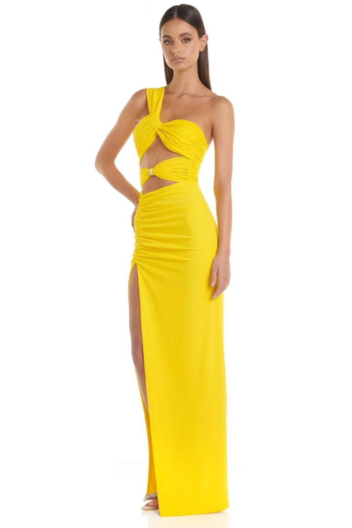 Saffron - One Shoulder Maxi Dress Olivia The Label
