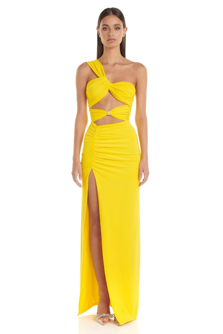 Saffron - One Shoulder Maxi Dress Olivia The Label