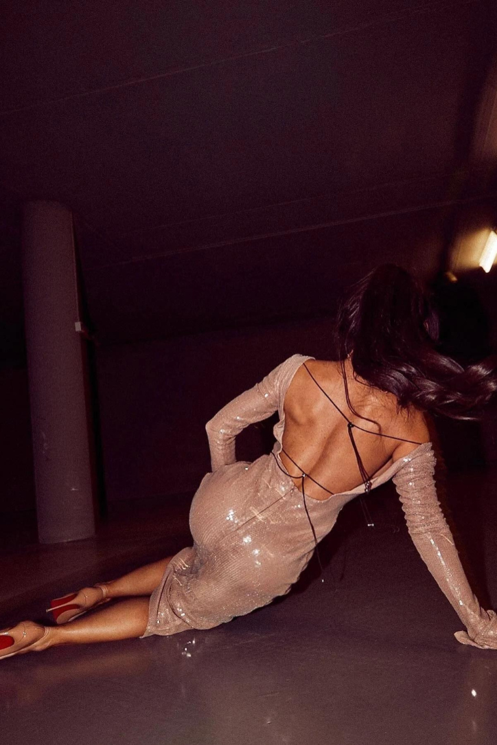 Bondella - Sequins Midi Dress Olivia The Label