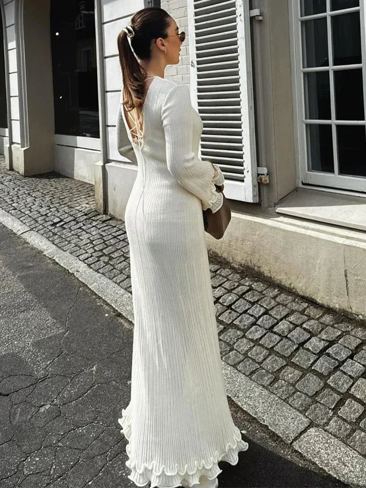 Blanca Ruffle Maxi Dress Dresses Olivia The Label