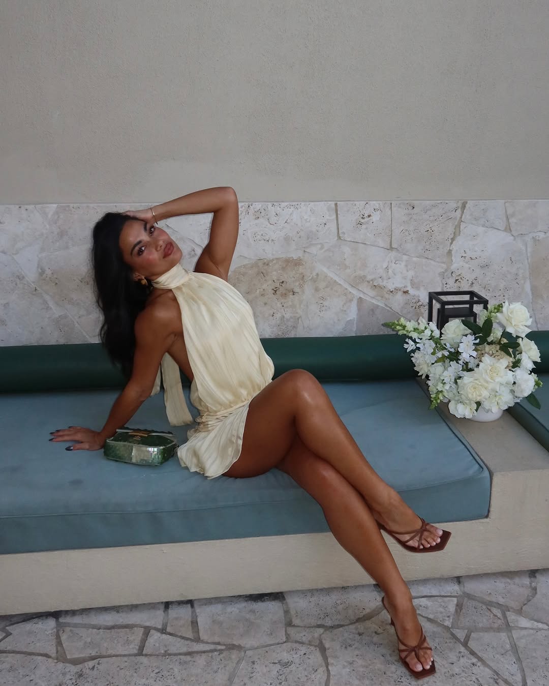 Charlotte - Halter Lace Mini Dress Olivia The Label