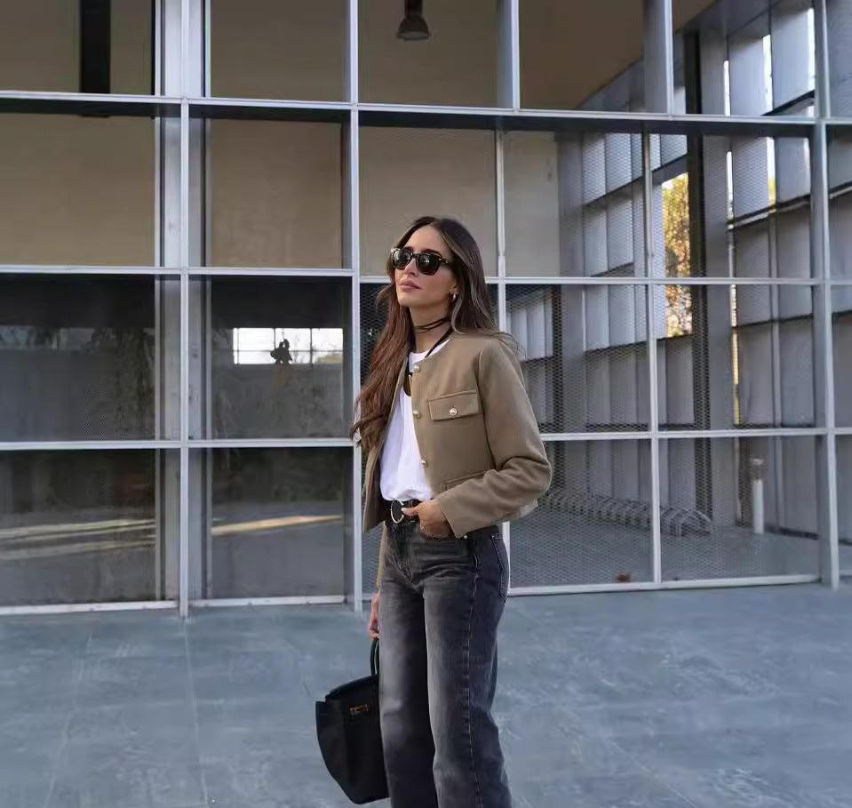 Megan - Vintage Cropped Jacket Olivia The Label