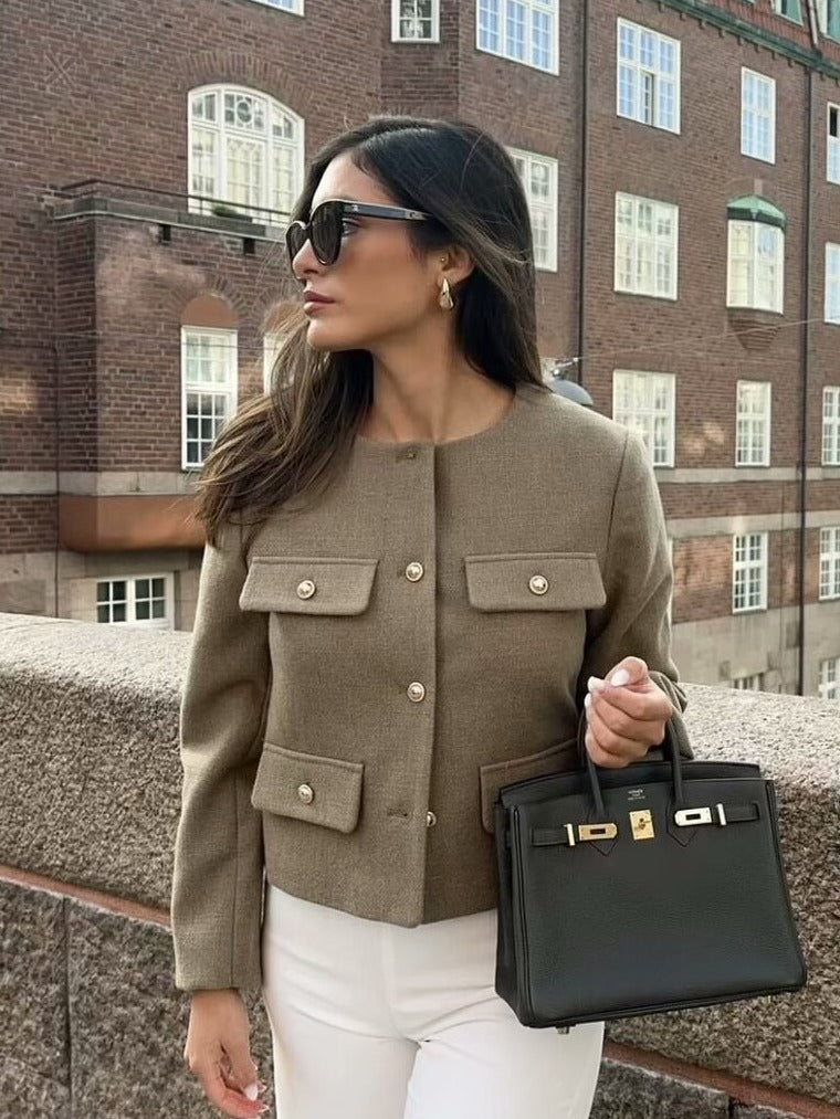 Megan - Vintage Cropped Jacket Olivia The Label