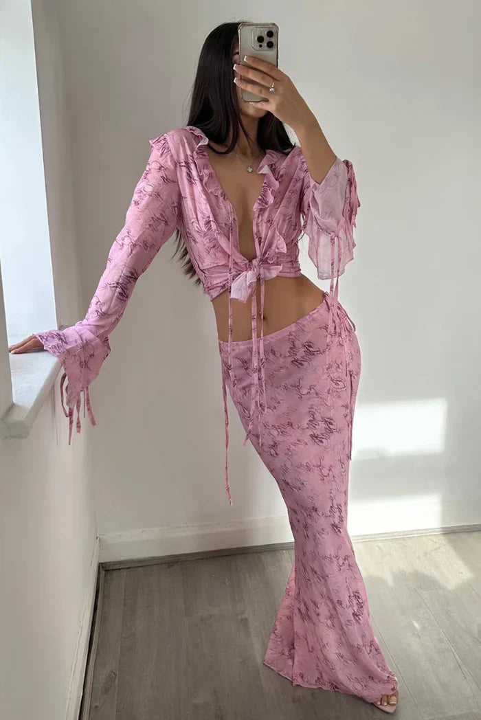 Aysha - Flowing Maxi Skirt Set Olivia The Label