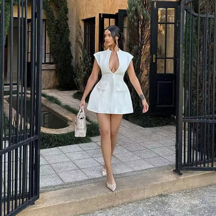 Beatrix - Short Sleeves Mini Dress Olivia The Label