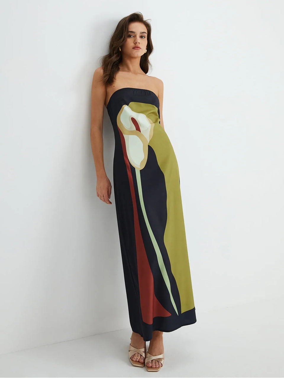 Kate - Strapless Maxi Dress Olivia The Label Green XS
