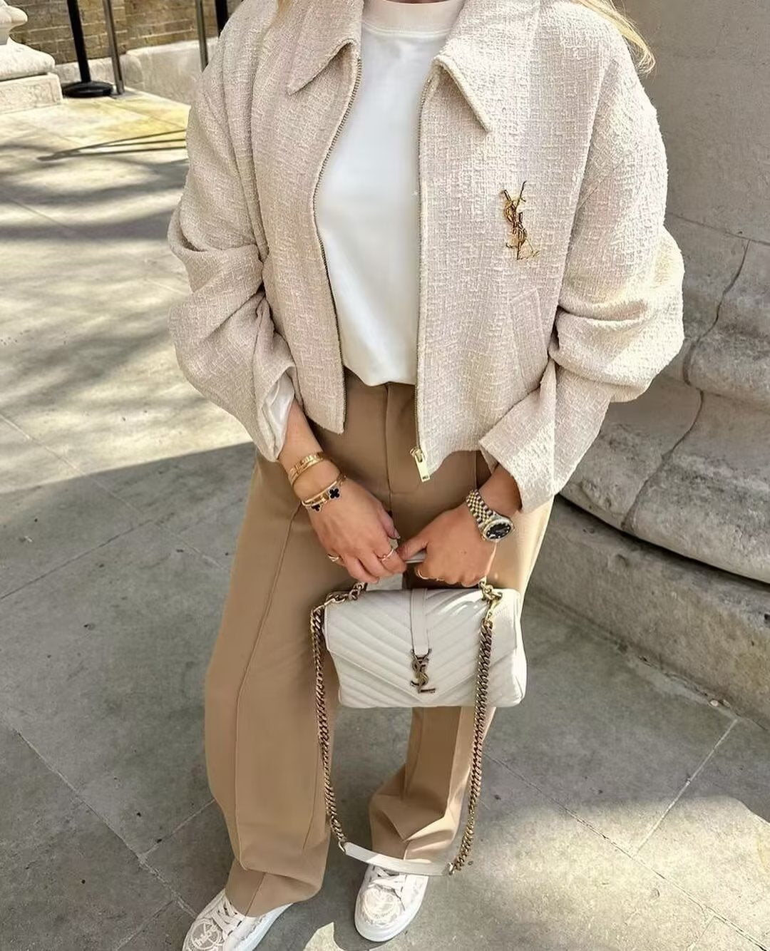 Yindi - Elegant Boucle Jacket Olivia The Label