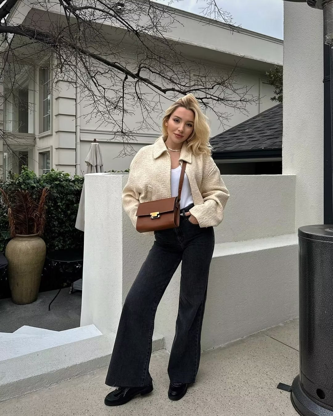 Yindi - Elegant Boucle Jacket Olivia The Label