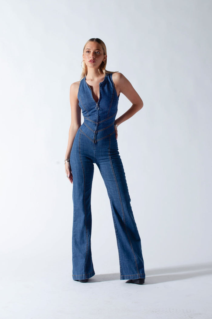 Estelle - Denim Jumpsuit Olivia The Label