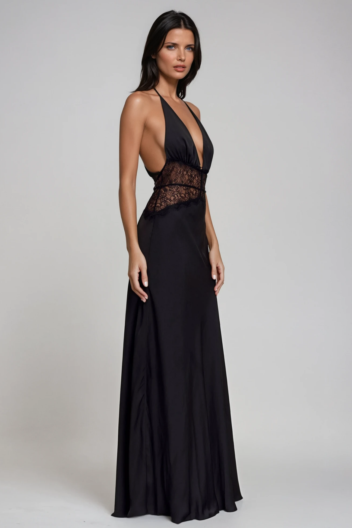 Noelle Plunge Maxi Dress Dresses Olivia The Label