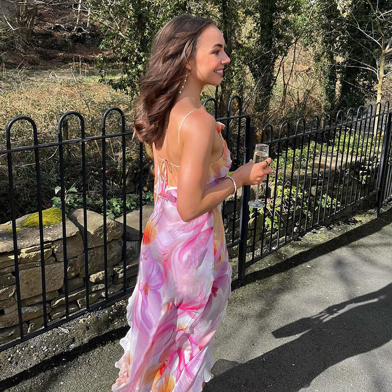 Maisie - Floral Ruffle Maxi Dress Olivia The Label