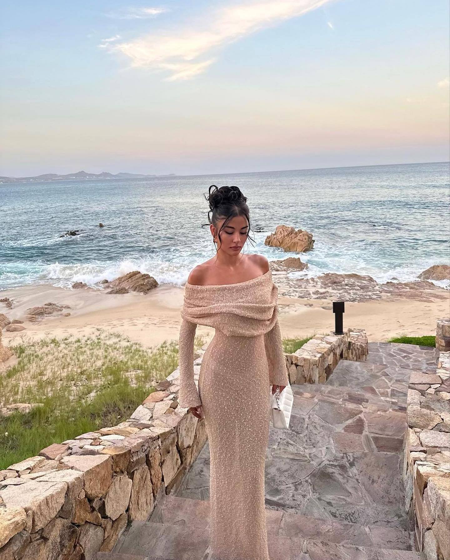 Nayara - Elegant Off Shoulder Maxi Dress Olivia The Label