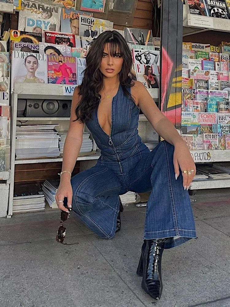 Estelle - Denim Jumpsuit Olivia The Label