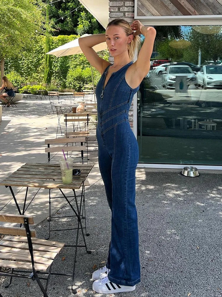 Estelle - Denim Jumpsuit Olivia The Label