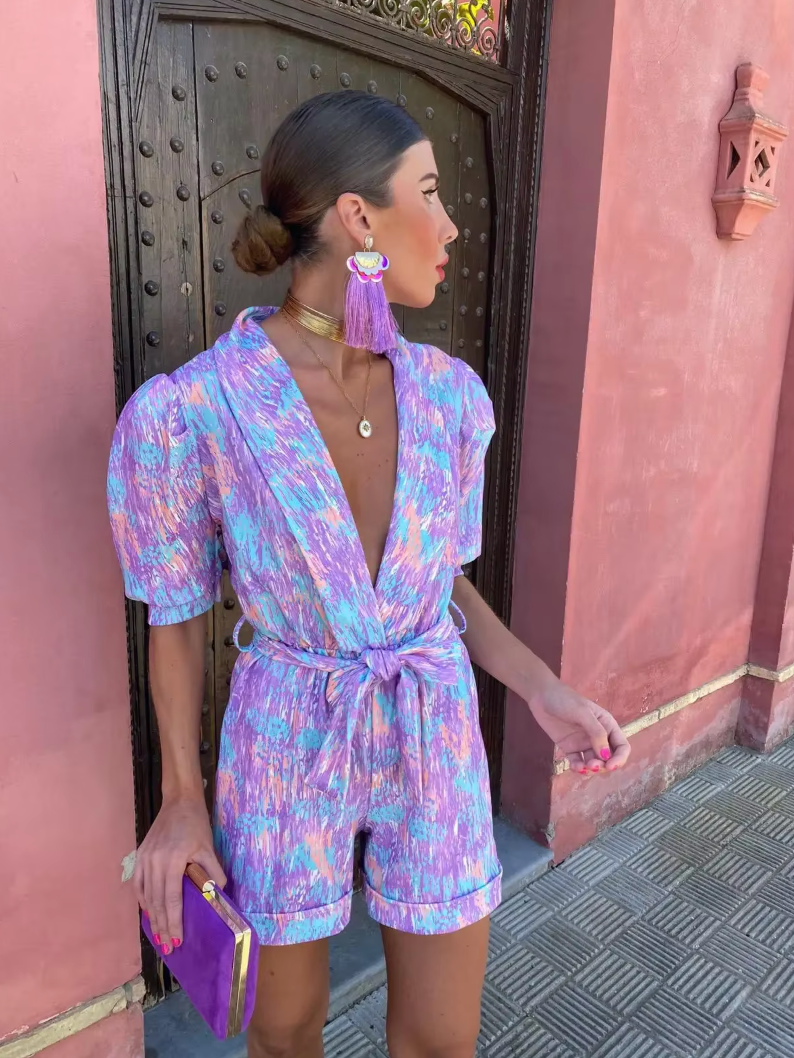Jorja - Trendy Playsuit Olivia The Label Lilac XS