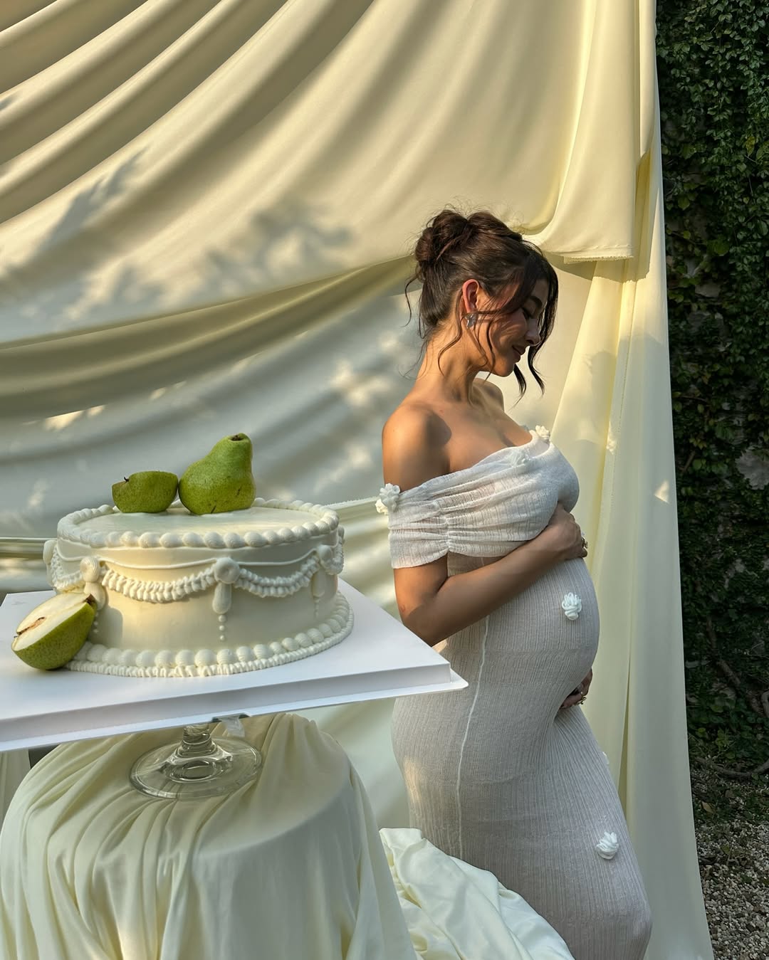 Yindi - Maternity Off-Shoulder Maxi Dress Olivia The Label