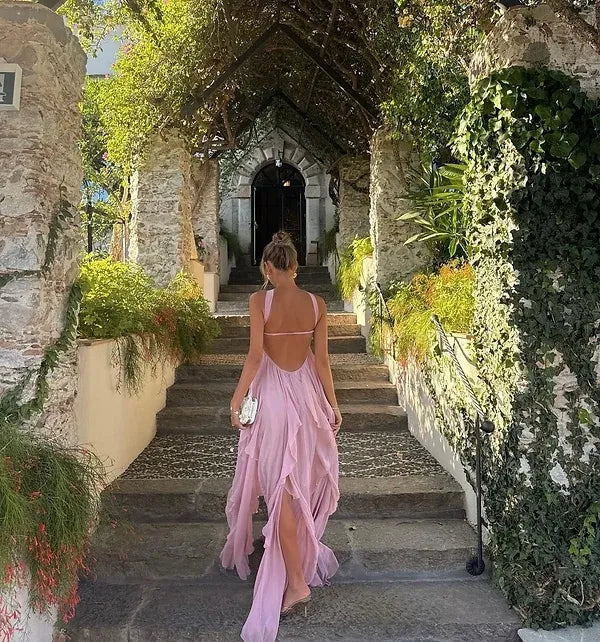 Camille - Ruffle Strapless Maxi Dress Olivia The Label