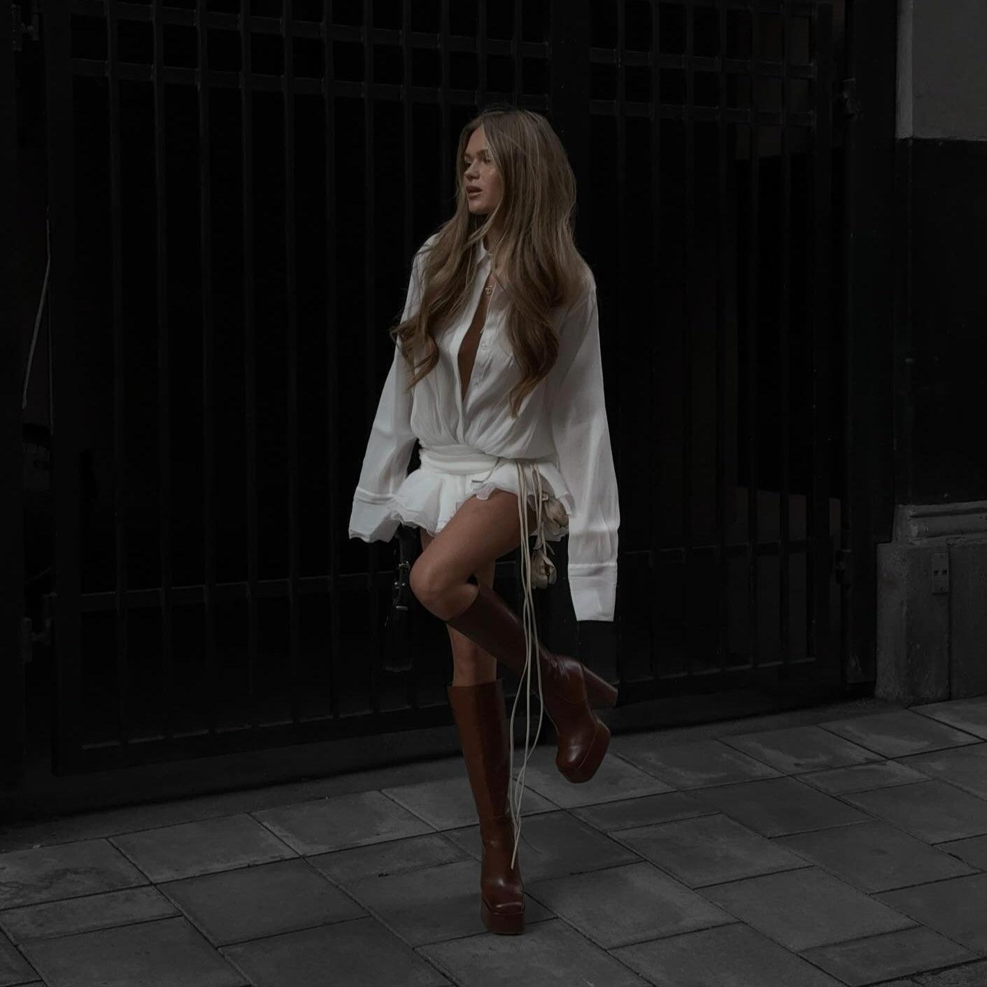 Brontë - Pleated Mini Dress Olivia The Label