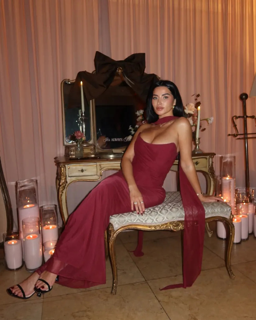 Rosie - Strapless Bodycon Maxi Dress Olivia The Label