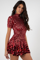 Naysa - High Neck Mini Dress Olivia The Label