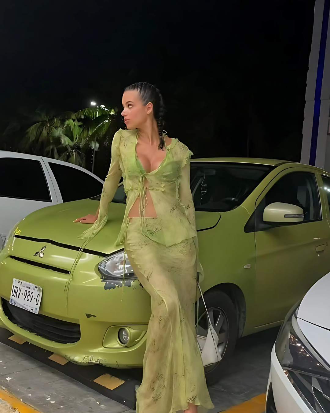 Aysha - Flowing Maxi Skirt Set Olivia The Label Green XS