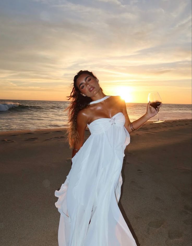 Camille - Ruffle Strapless Maxi Dress Olivia The Label White XS