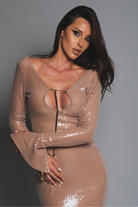 Bondella - Sequins Midi Dress Olivia The Label