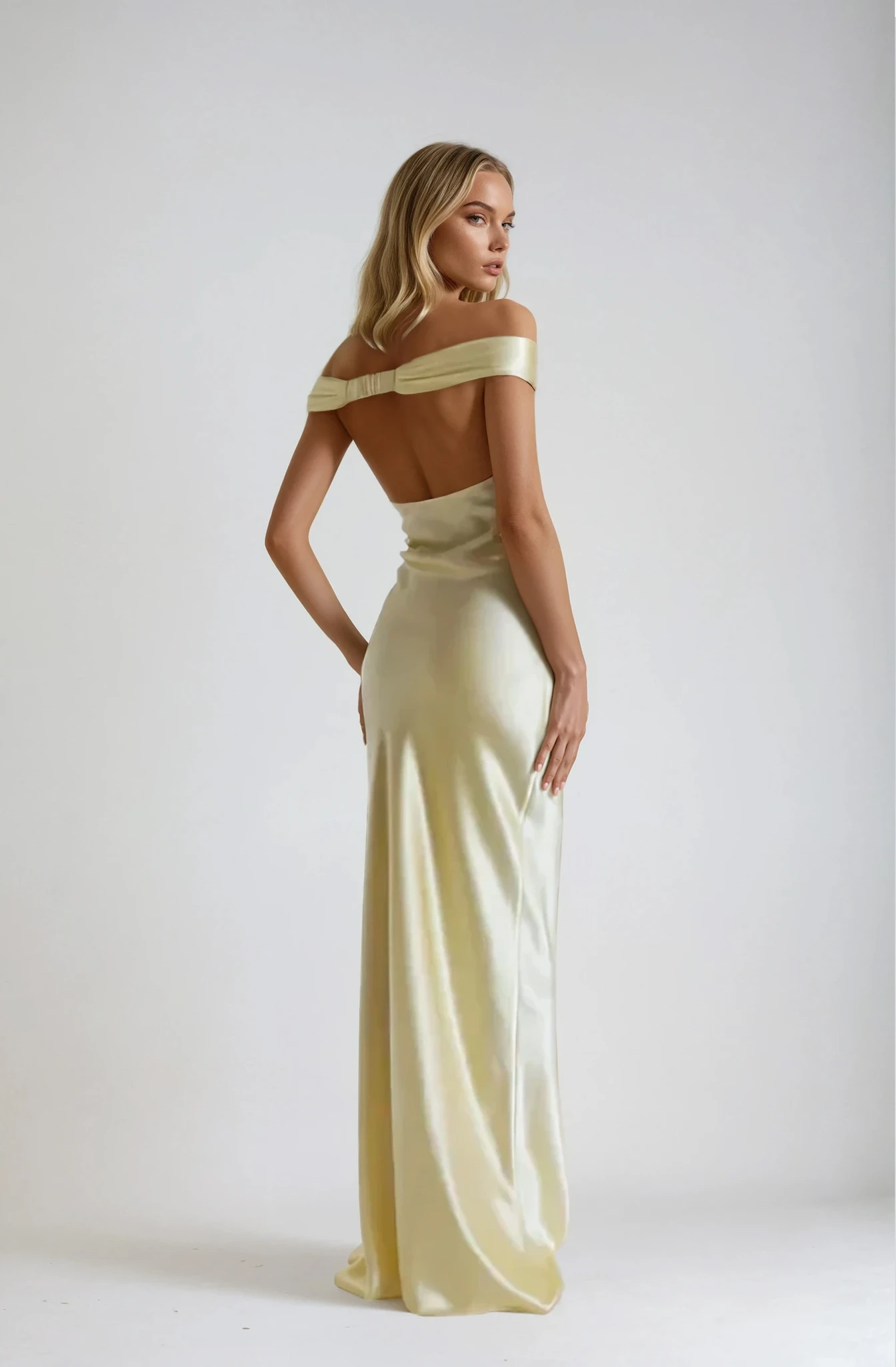 Annabelle - Satin Backless Maxi Dress Olivia The Label