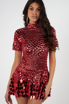 Naysa - High Neck Mini Dress Olivia The Label