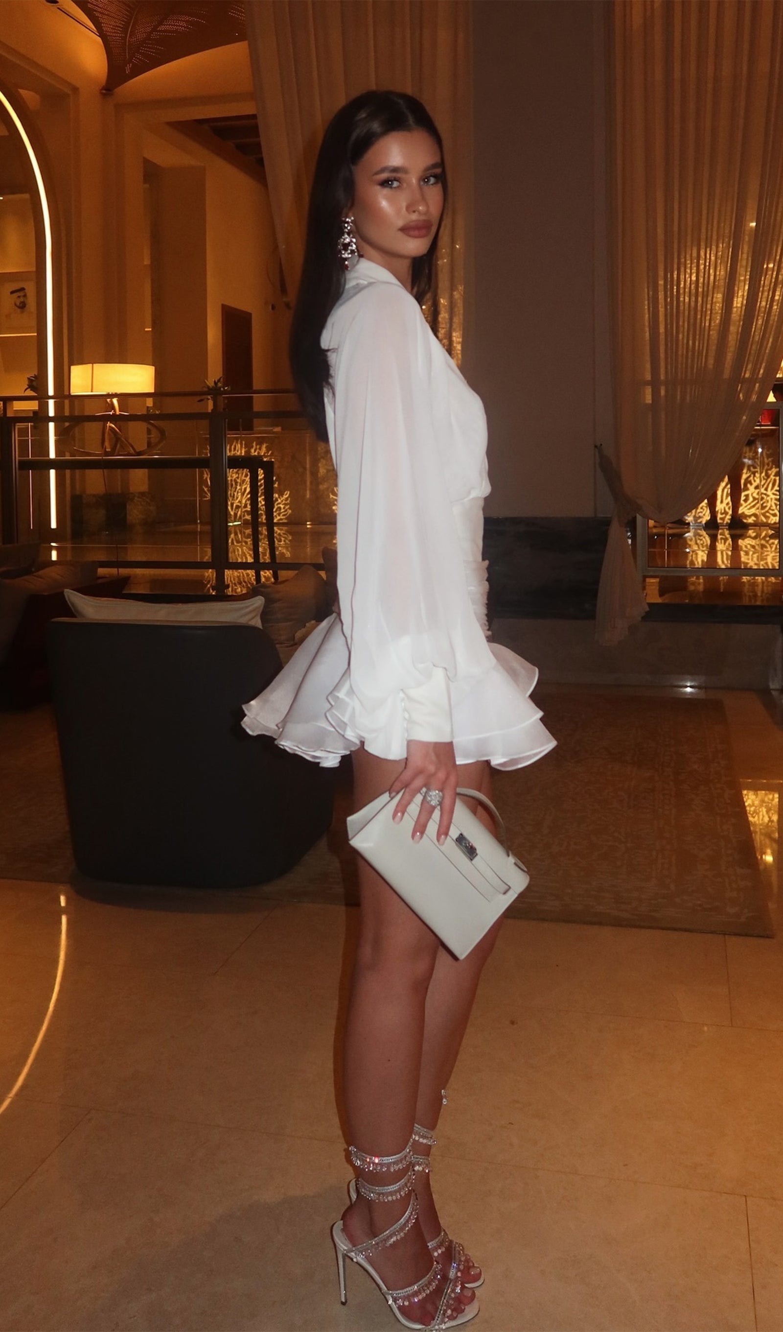 Leilani - Lantern Sleeve Mini Dress Olivia The Label