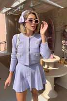Beatrix - Cardigan Mini Skirt Set Olivia The Label Lilac XS