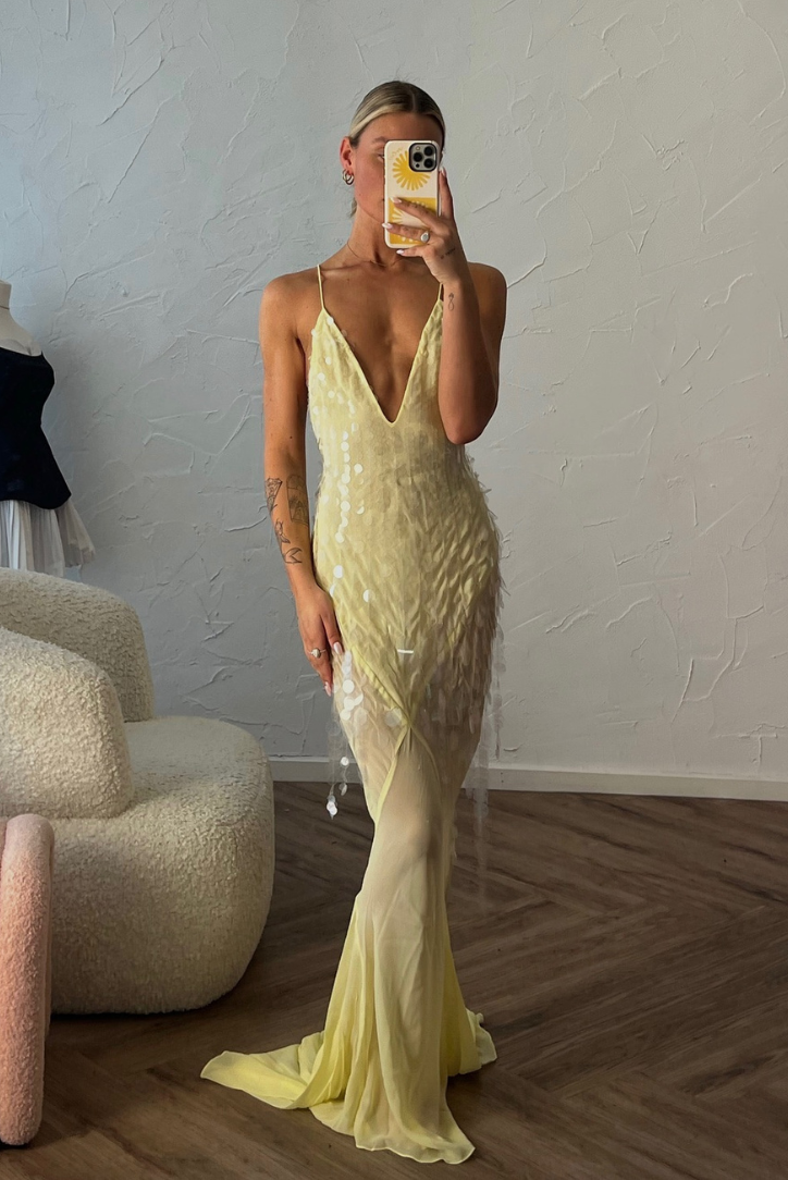 Maelis - V-Neck Sleeveless Maxi Dress Olivia The Label