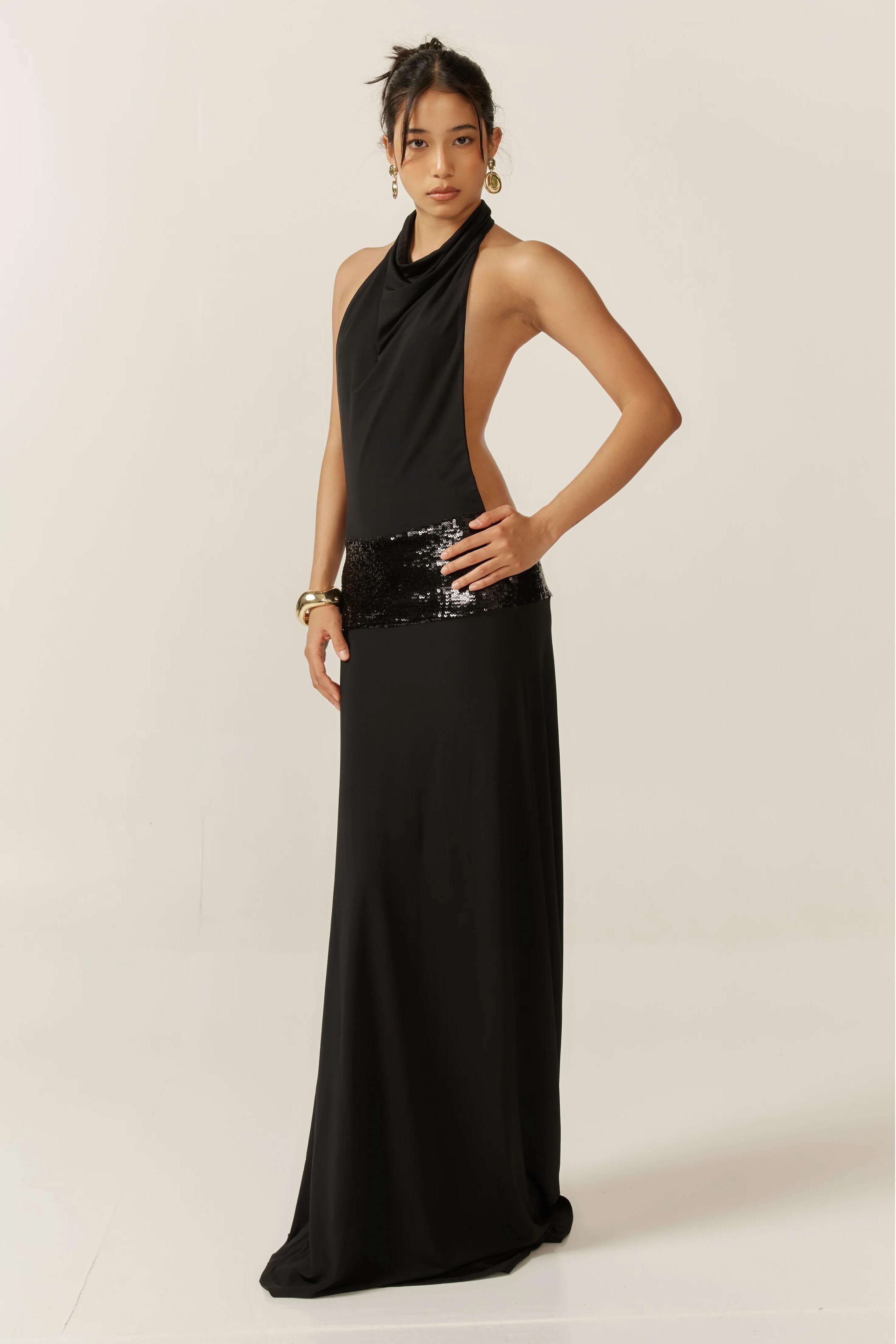 Arden Halter Backless Gown Olivia The Label