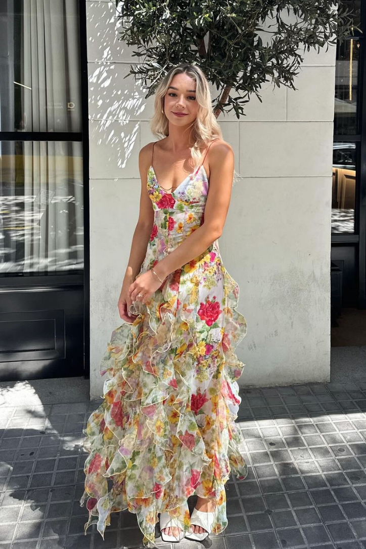 Saskia - Ruffle Maxi Dress Olivia The Label