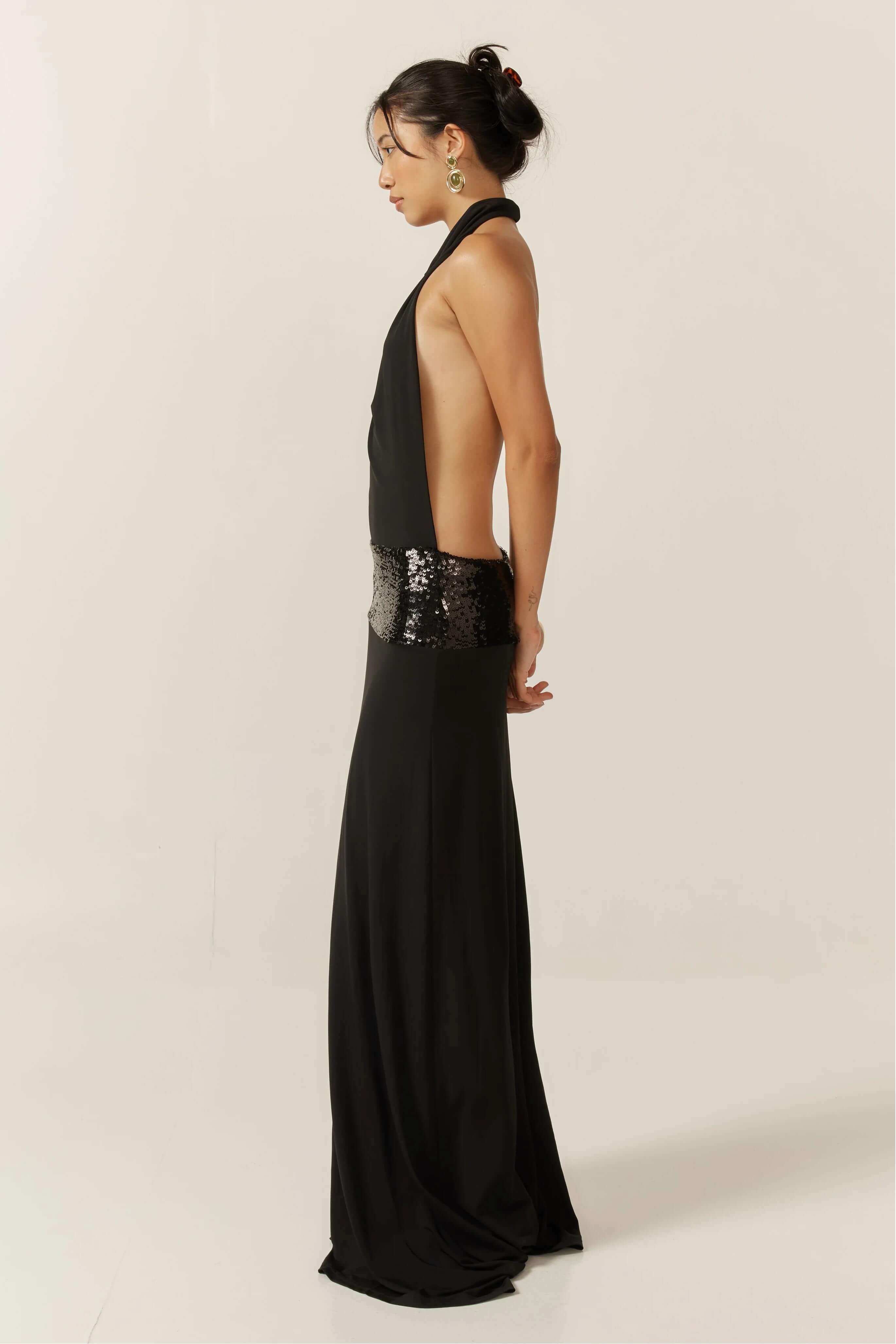Arden Halter Backless Gown Olivia The Label