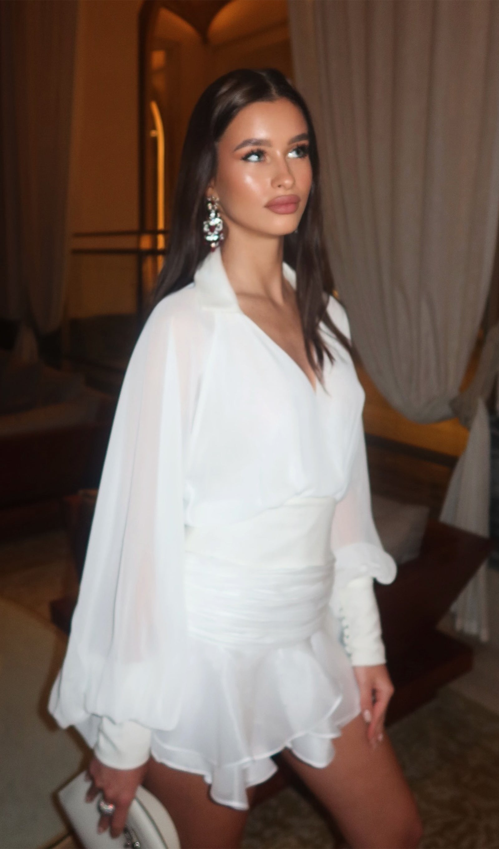 Leilani - Lantern Sleeve Mini Dress Olivia The Label