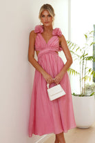Leilani - Elegant Maxi Dress Olivia The Label Pink XS