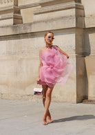 Bianca - Flower One Shoulder Mini Dress Olivia The Label