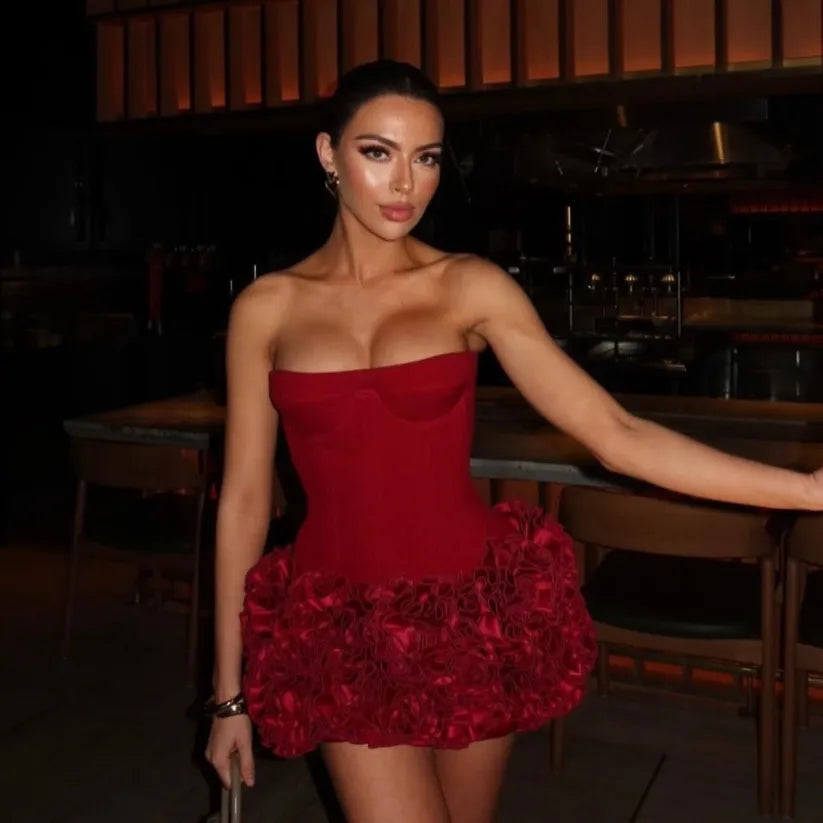 Jaya - Elegant Strapless Corset Mini Dress Olivia The Label