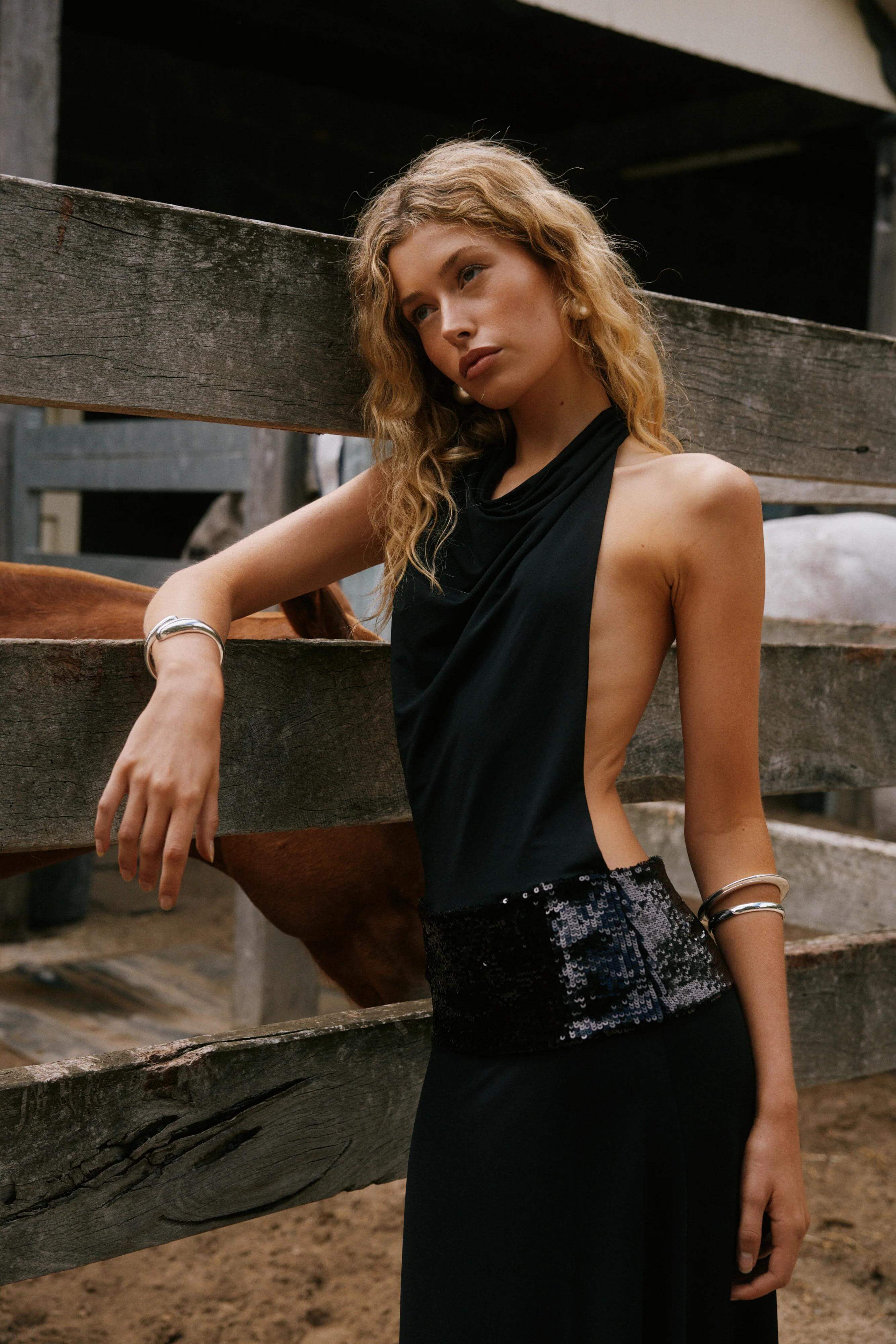 Arden Halter Backless Gown Olivia The Label