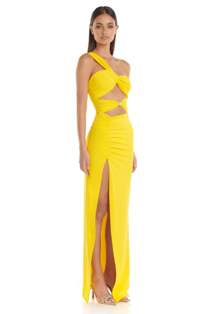 Saffron - One Shoulder Maxi Dress Olivia The Label