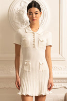 Orla - Elegant Mini Dress Olivia The Label White XS