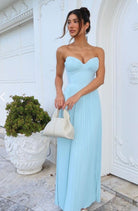 Evie -Strapless Maxi Dress Olivia The Label Blue XS