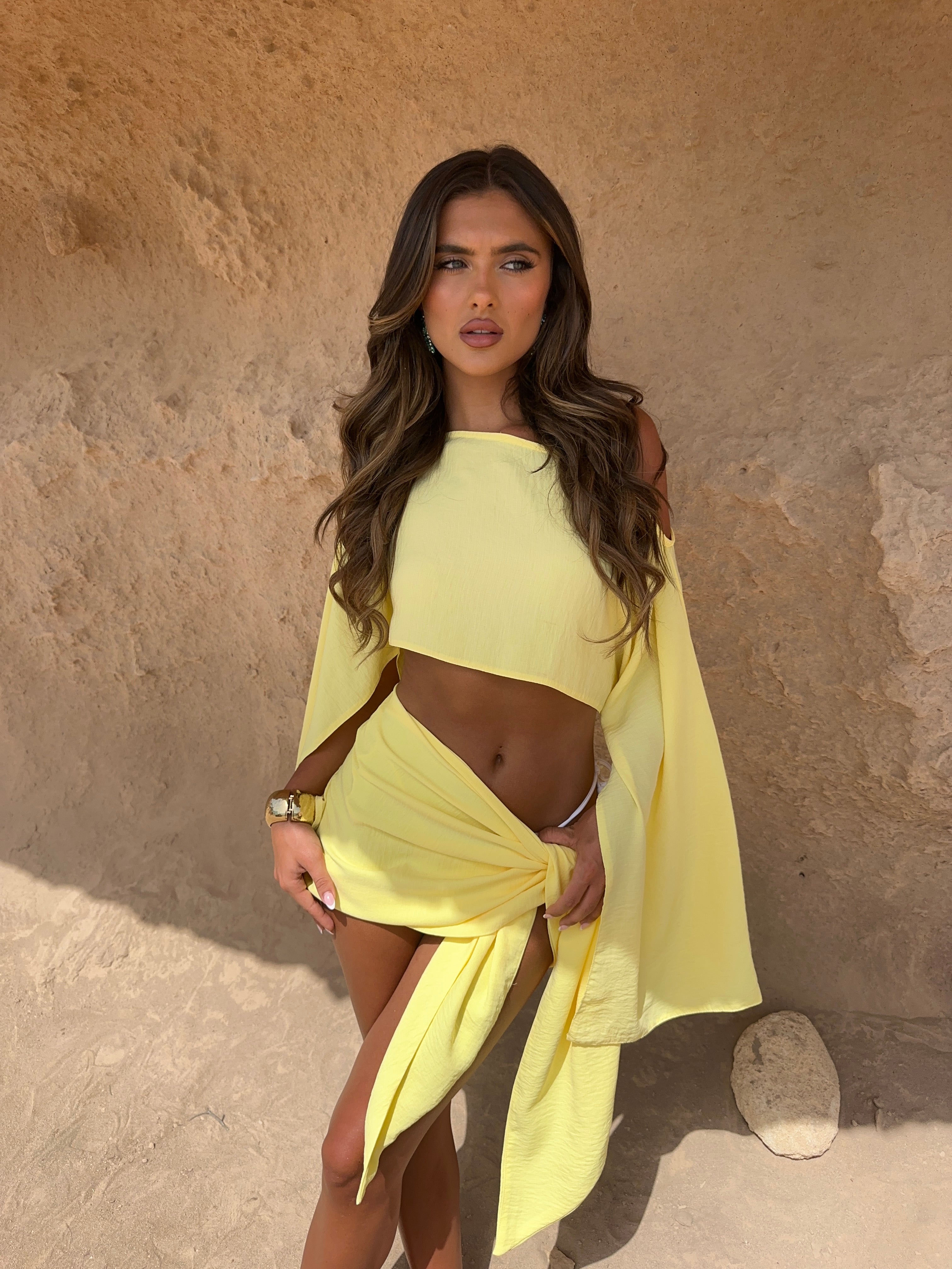 Kenzie - Lemon Sarong Set Olivia The Label