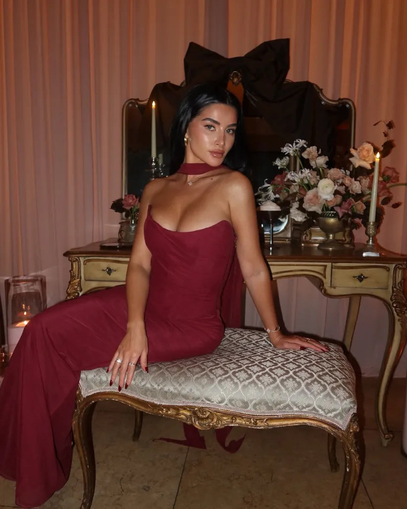 Rosie - Strapless Bodycon Maxi Dress Olivia The Label