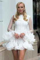 Eileen - Elegant Mini Dress Olivia The Label White XS