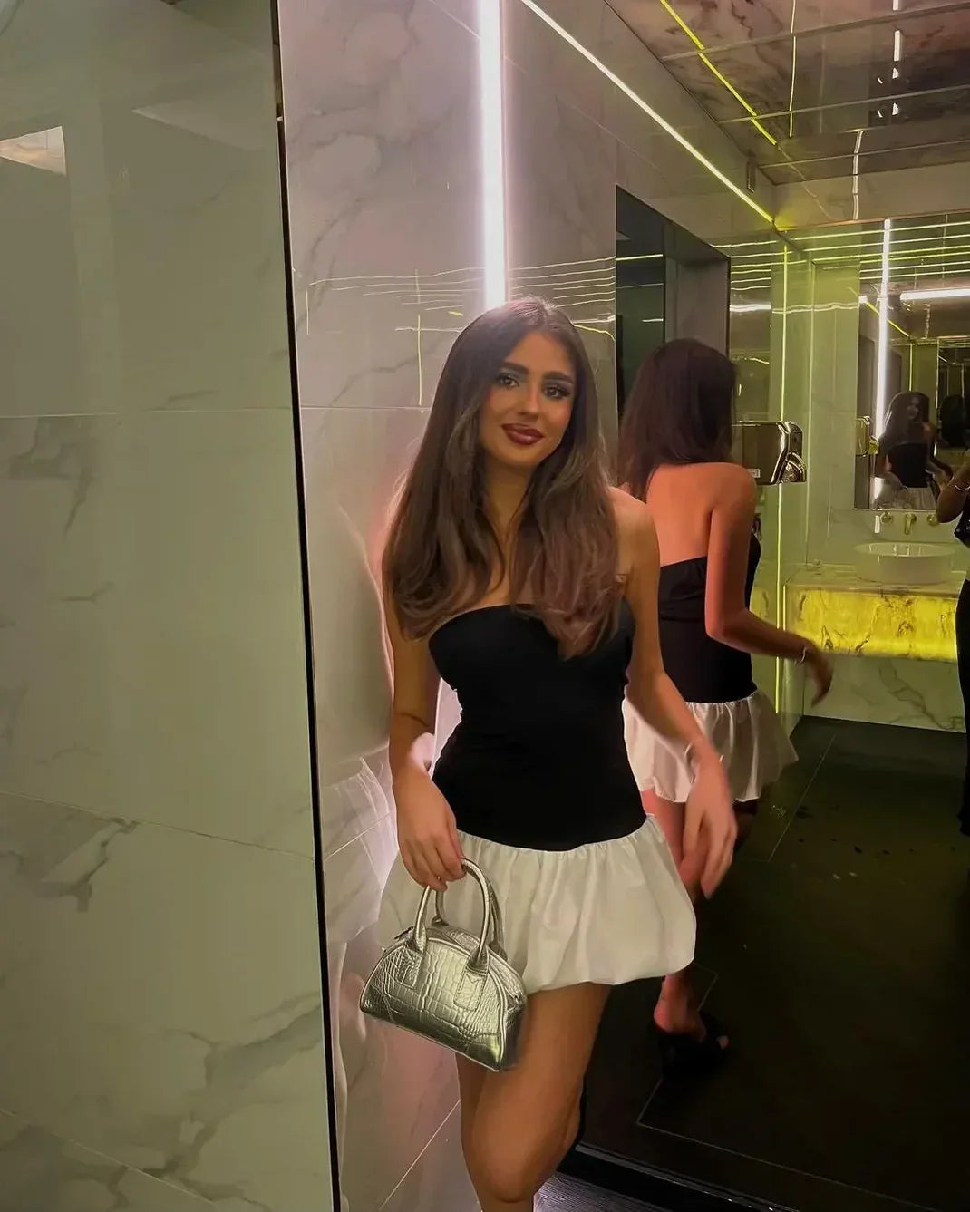 Eloise - Bubble Hem Mini Dress Olivia The Label