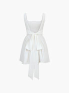 Taliah Open Back Mini Dress Olivia The Label White XS